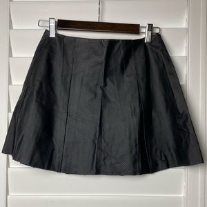 BCBGeneration Black Leather Pleated Skirt